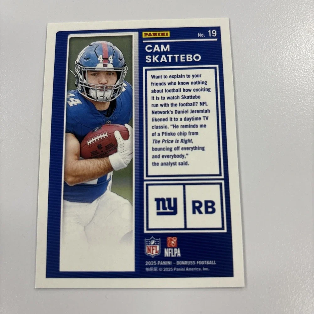 2025 Donruss‎ The Rookies #19 Cam Skattebo Rookie RC